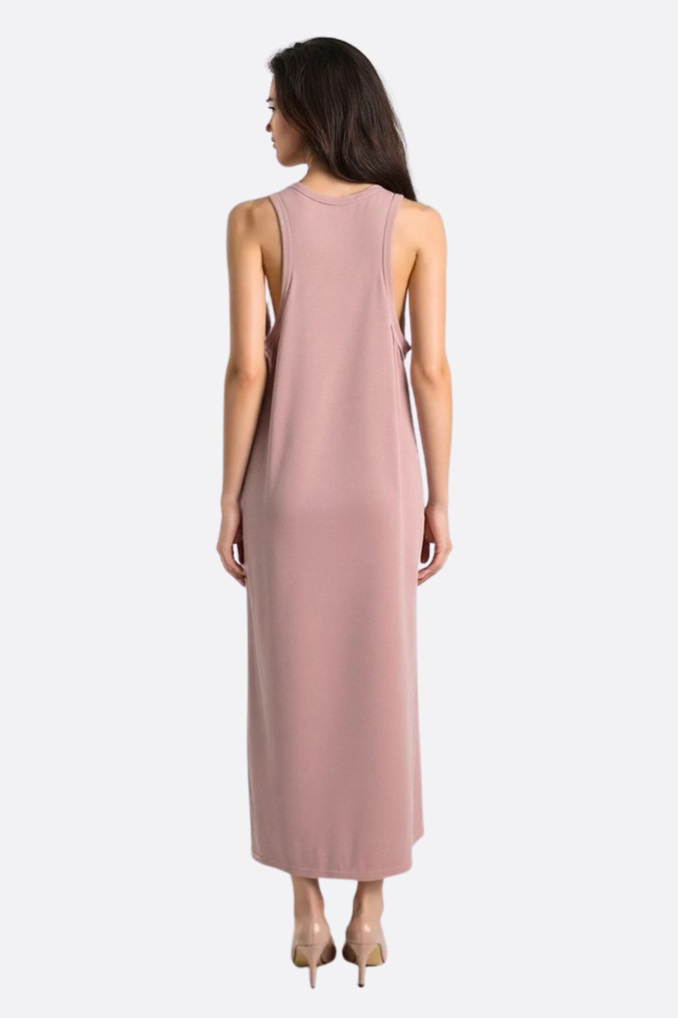 Powder Pink Flowing Maxi Dress